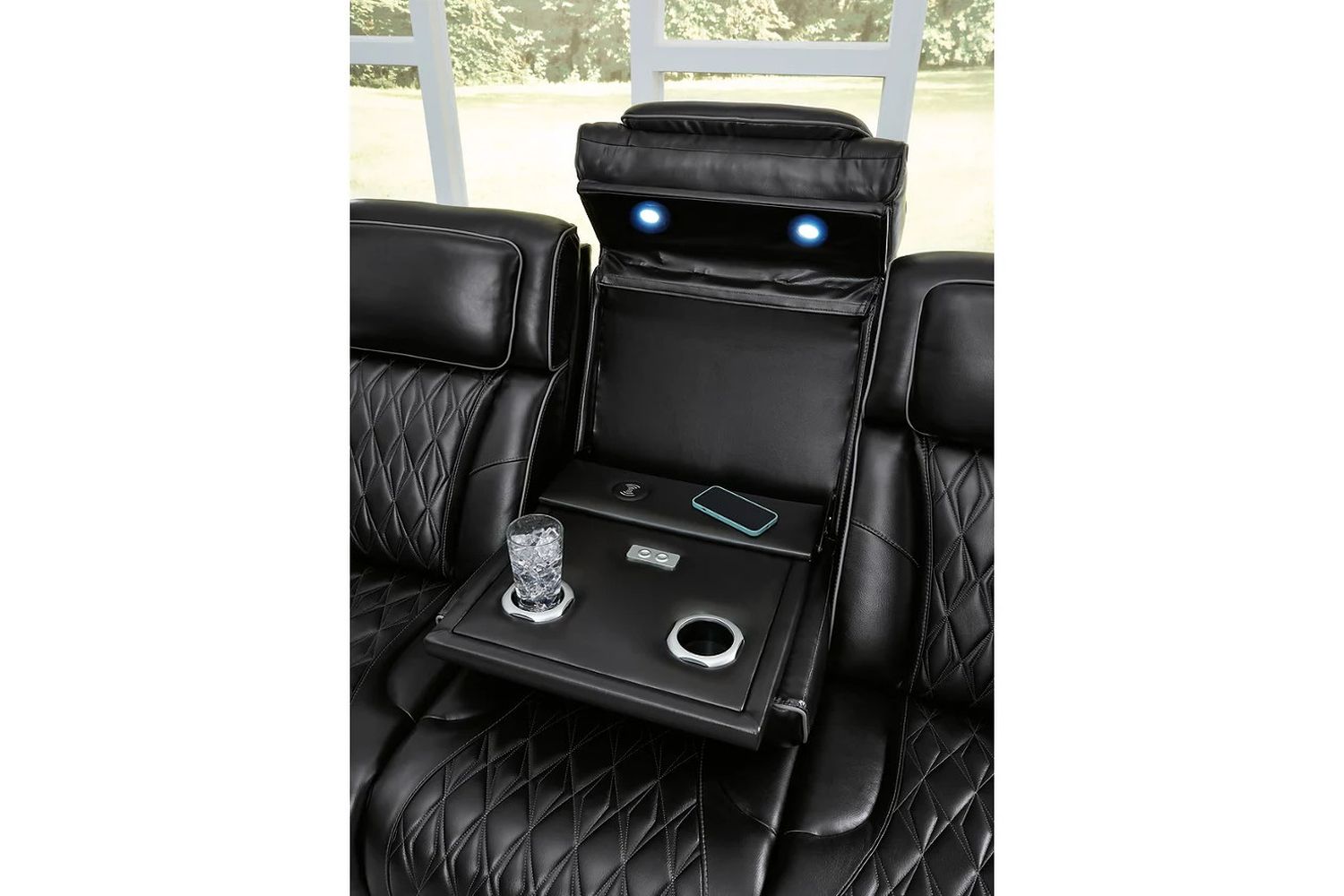 Boyington Power Reclining Sofa In Black U2710615