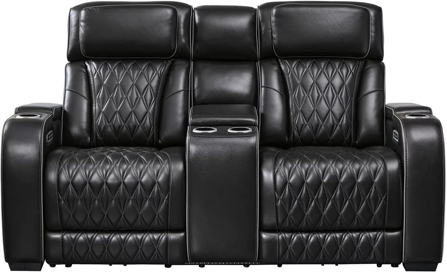 Boyington Power Reclining Loveseat with Console In Black U2710618