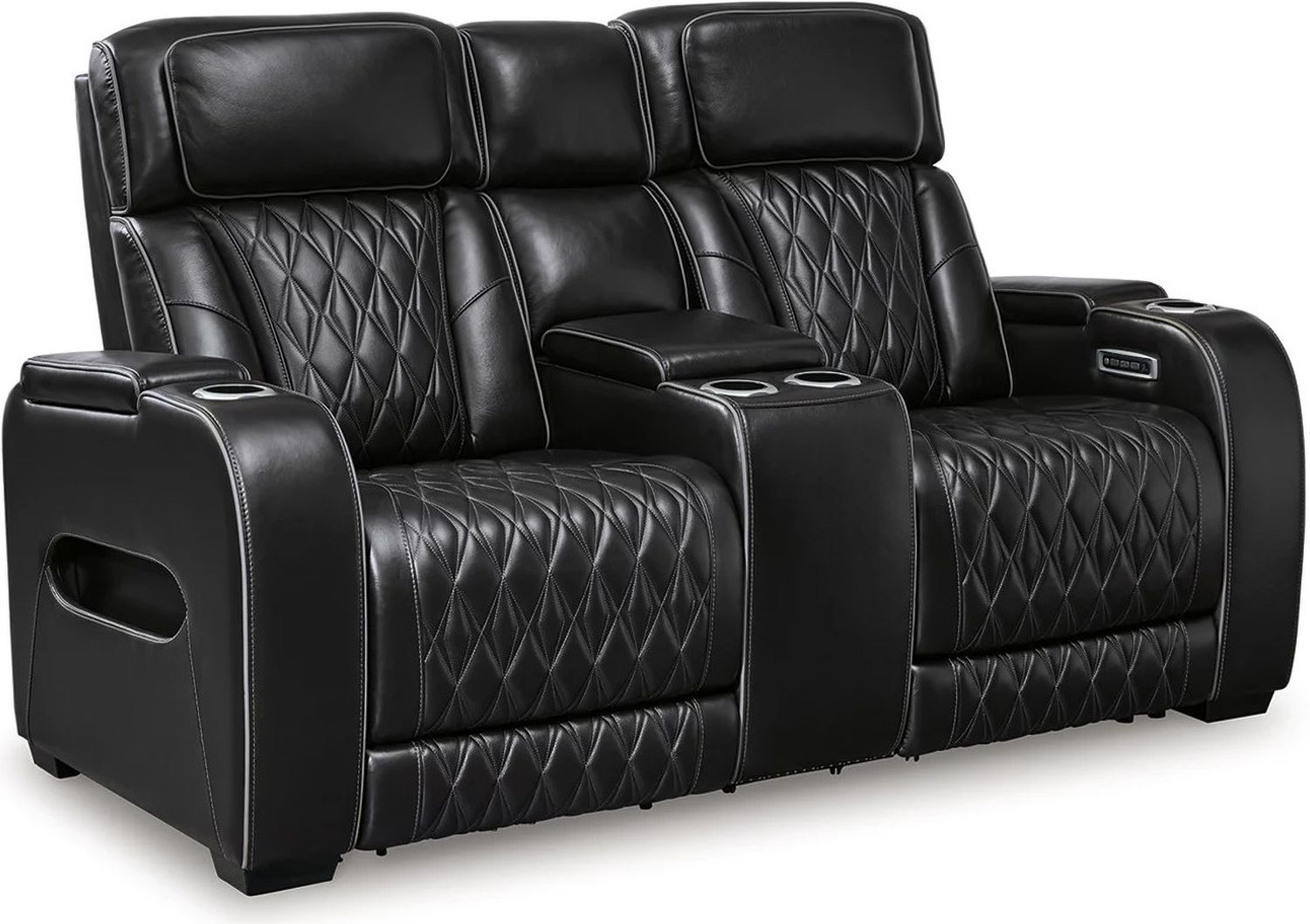 Boyington Power Reclining Loveseat with Console In Black U2710618