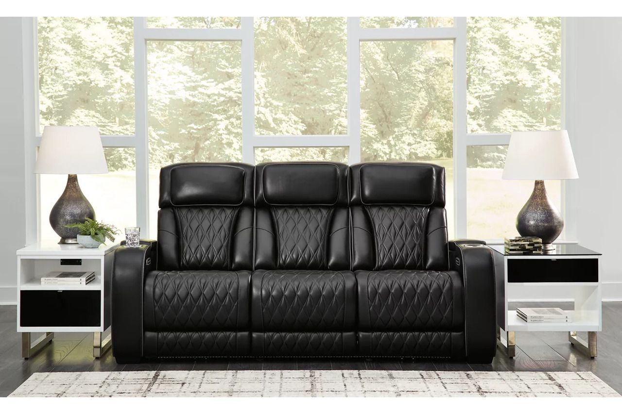 Boyington Power Reclining Living Room Set In Black U27106U1