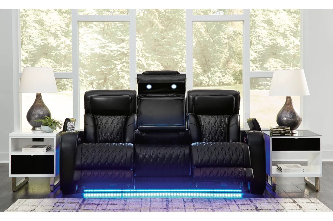 Boyington Power Reclining Living Room Set In Black U27106U1