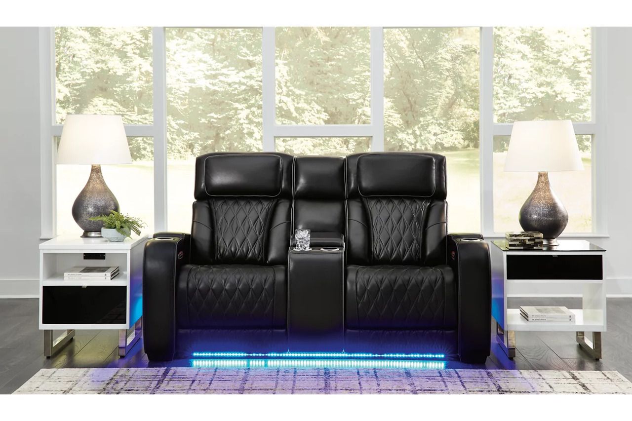 Boyington Power Reclining Living Room Set In Black U27106U1