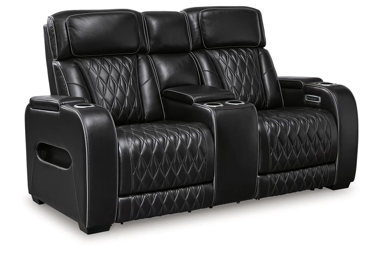 Boyington Power Reclining Living Room Set In Black U27106U1