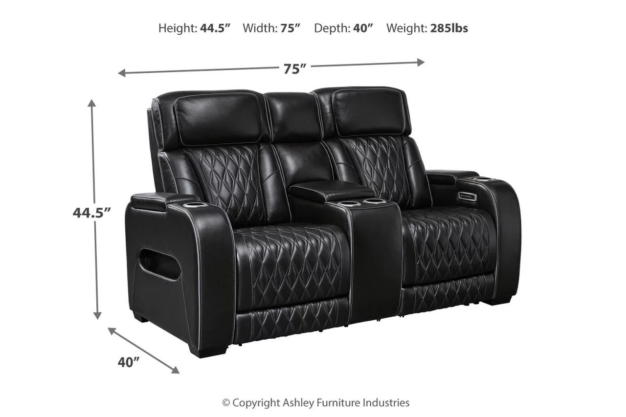 Boyington Power Reclining Living Room Set In Black U27106U1