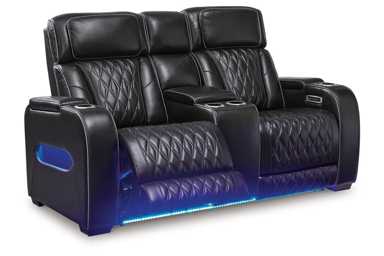 Boyington Power Reclining Living Room Set In Black U27106U1