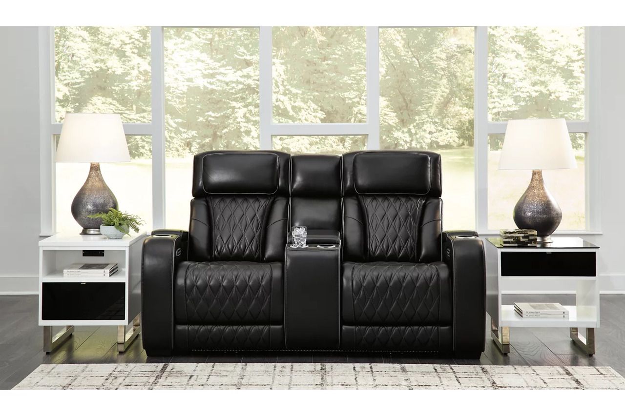 Boyington Power Reclining Living Room Set In Black U27106U1
