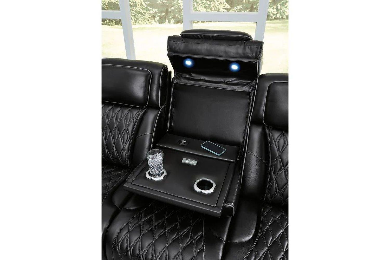 Boyington Power Reclining Living Room Set In Black U27106U1