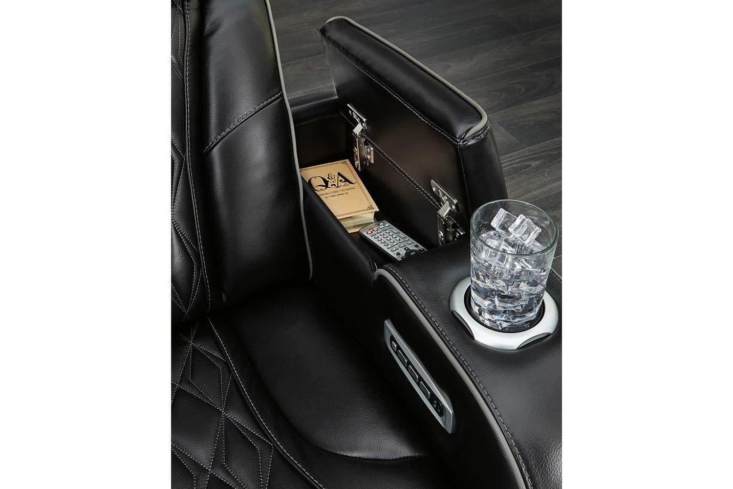 Boyington Power Reclining Living Room Set In Black U27106U1