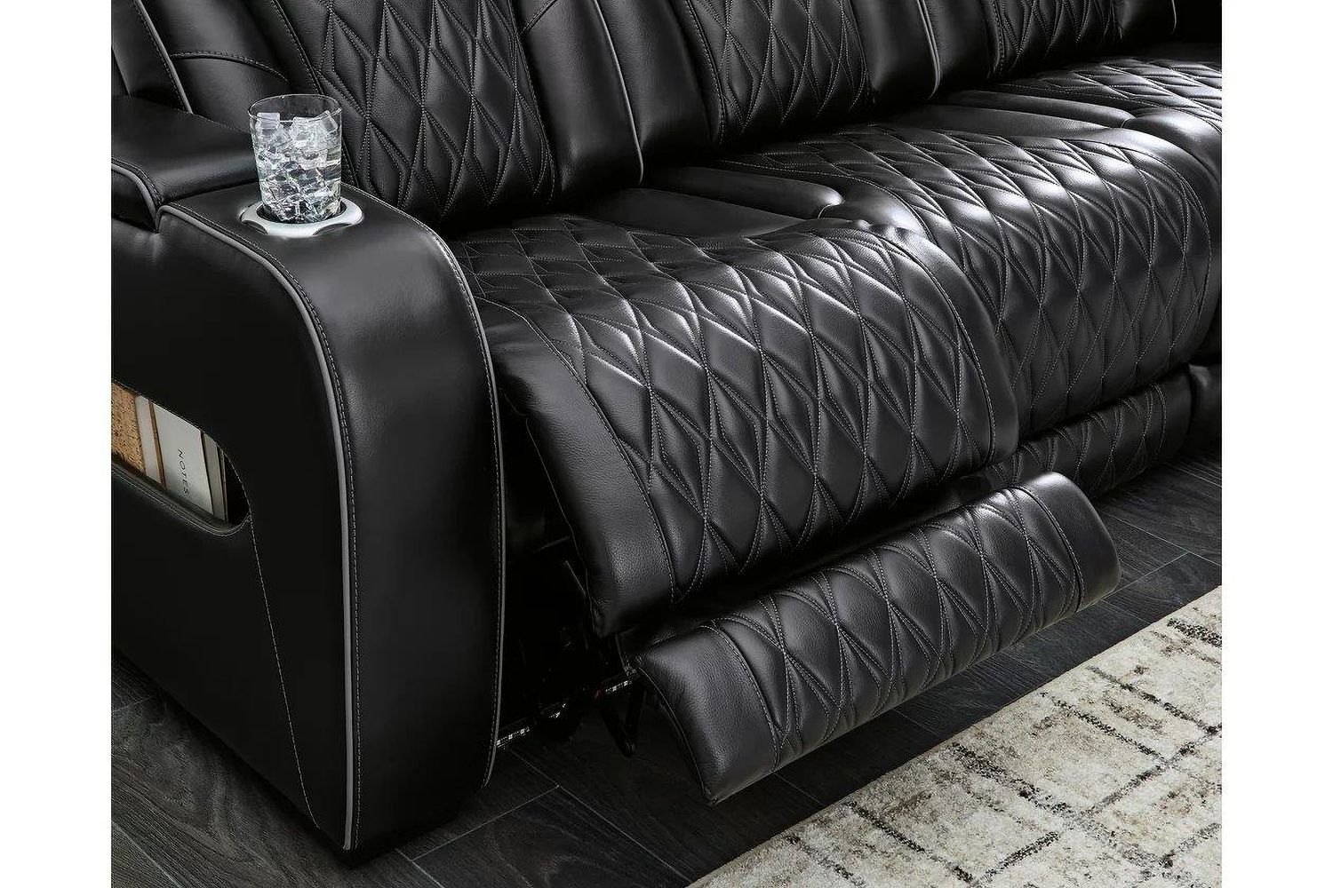 Boyington Power Reclining Living Room Set In Black U27106U1