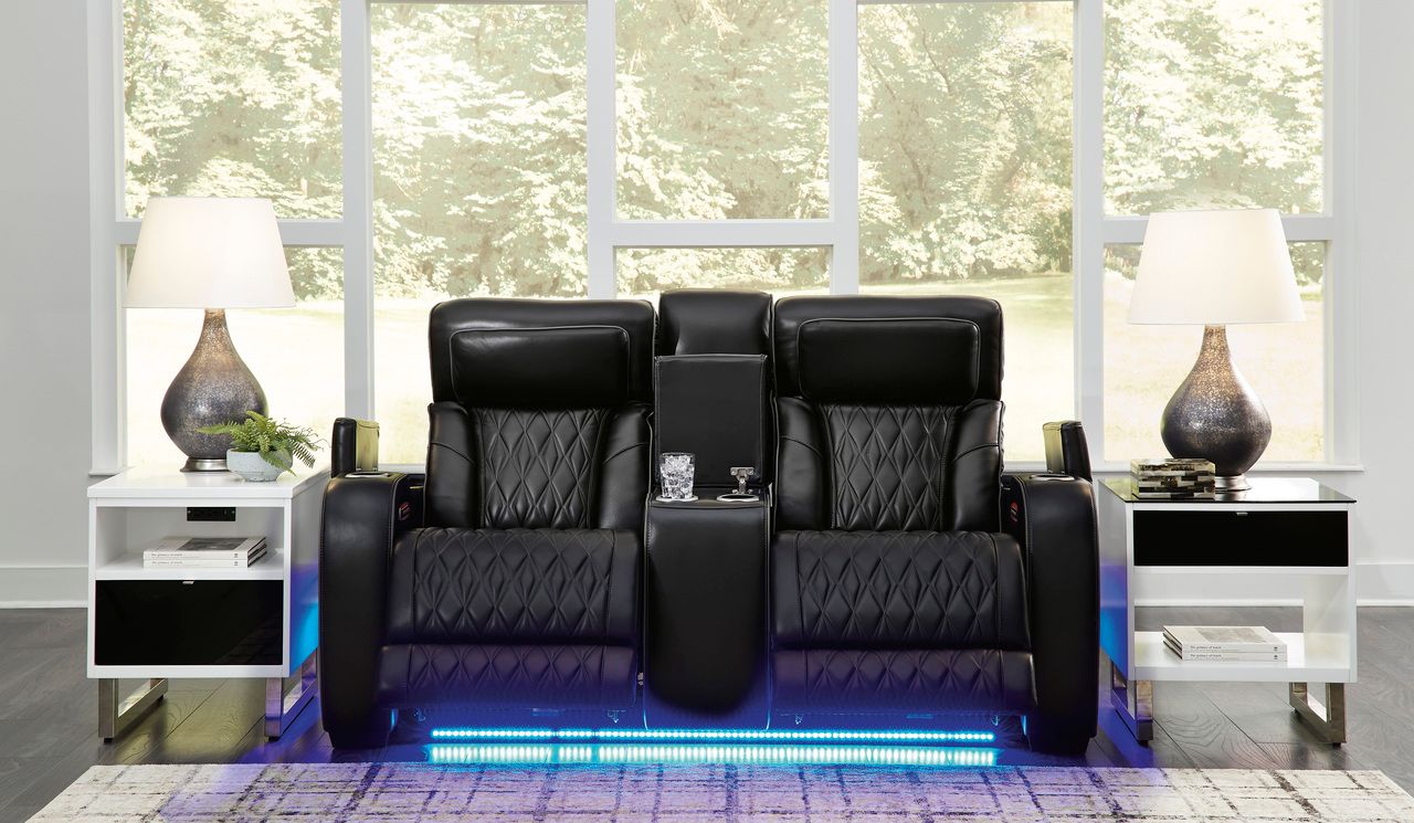 Boyington Power Reclining Living Room Set In Black U27106U1