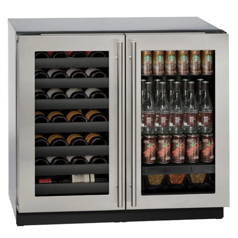 36" Beverage Center in Stainless Frame U3036BVWCS00B