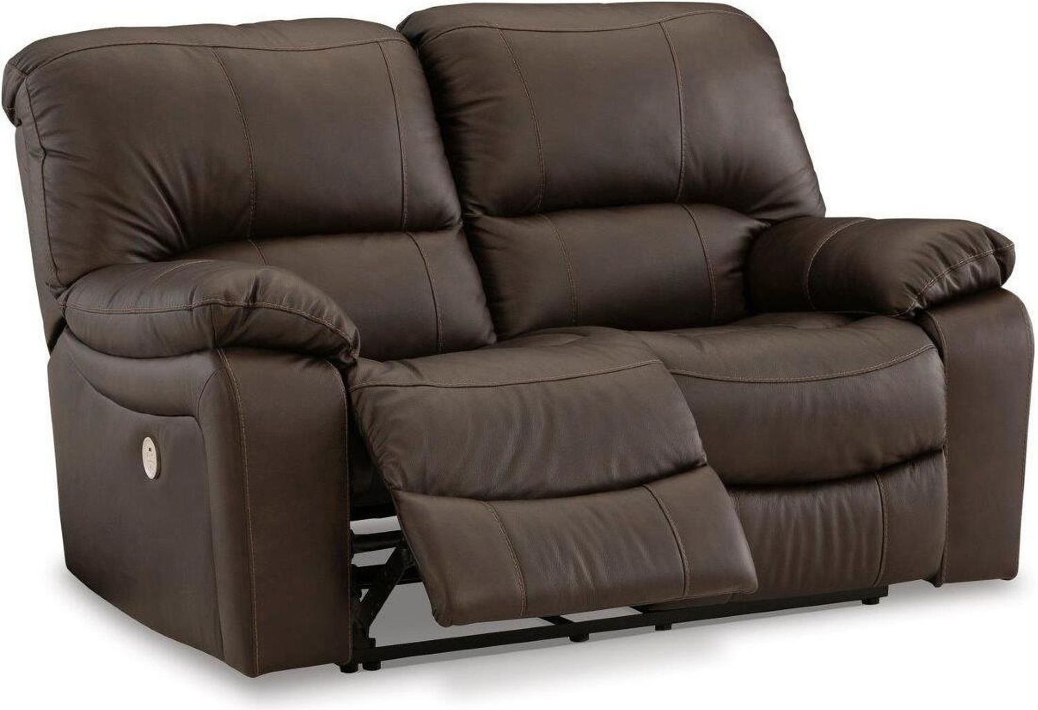 Leesworth Reclining Power Loveseat In Dark Brown U4380874