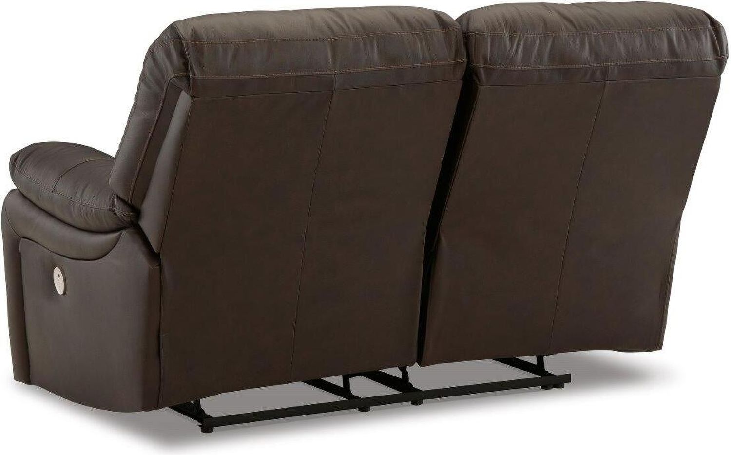Leesworth Reclining Power Loveseat In Dark Brown U4380874