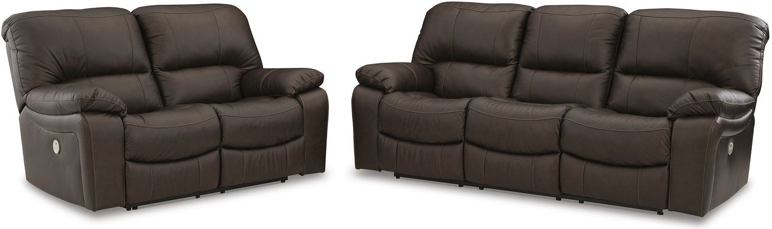 Leesworth Reclining Power Loveseat In Dark Brown U4380874