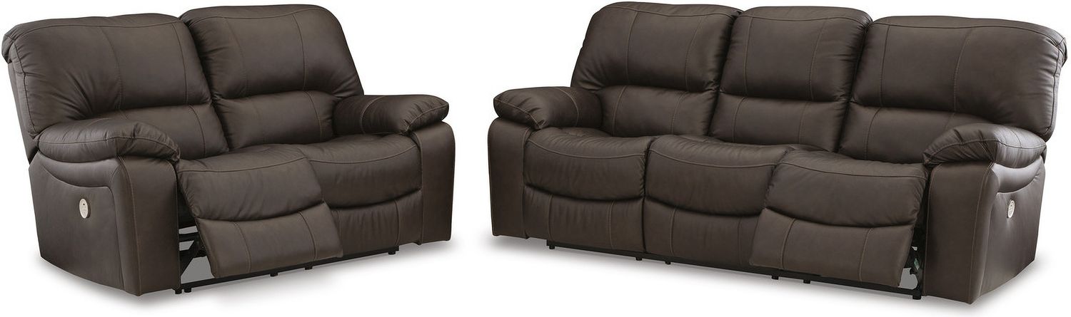 Leesworth Reclining Power Loveseat In Dark Brown U4380874