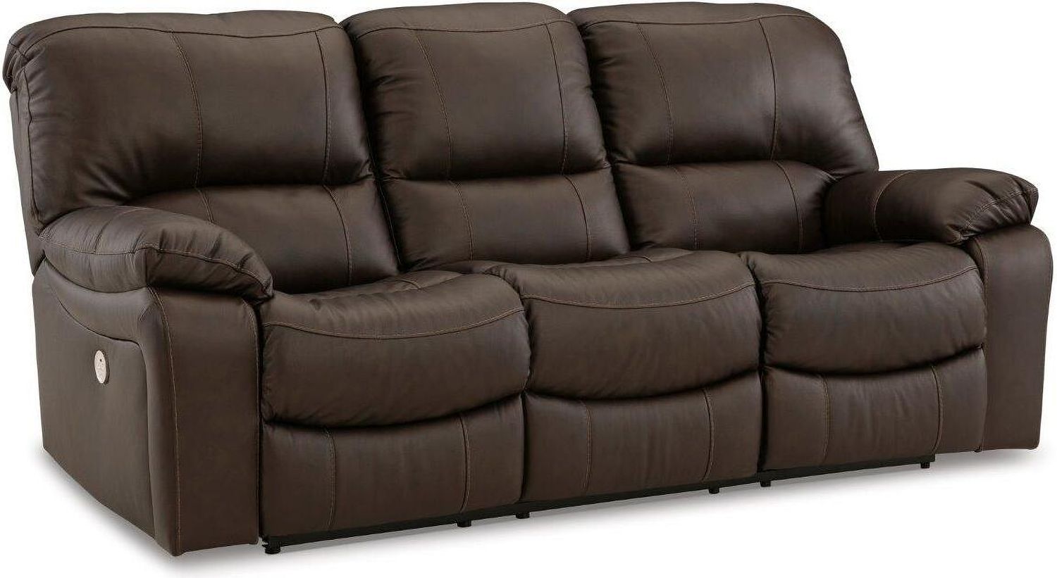Leesworth Reclining Power Sofa In Dark Brown U4380887