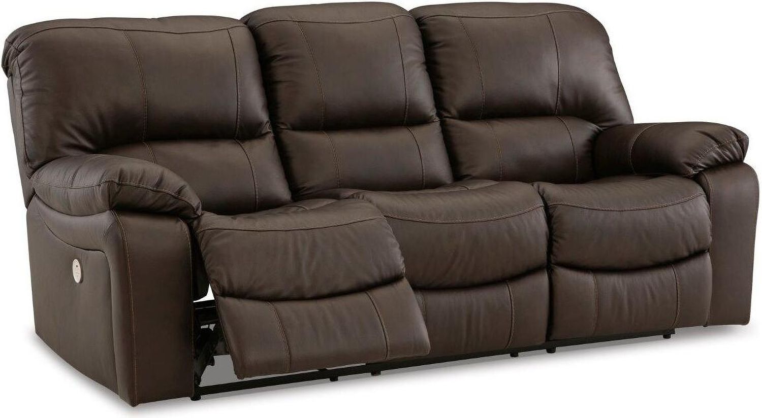 Leesworth Reclining Power Sofa In Dark Brown U4380887