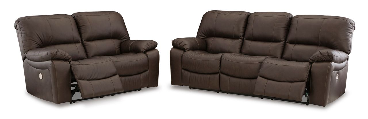 Leesworth Reclining Power Sofa In Dark Brown U4380887