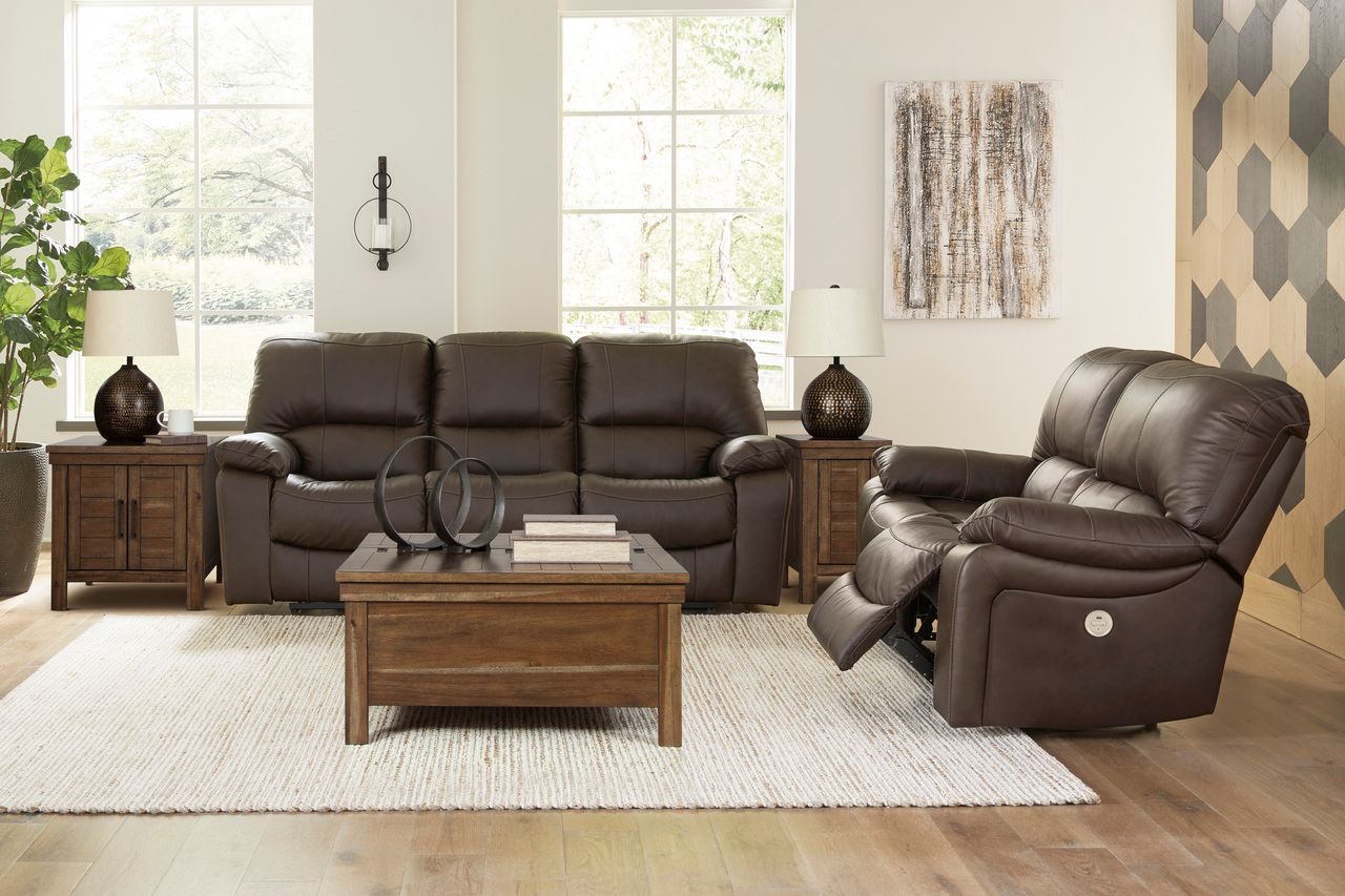 Leesworth Reclining Power Sofa In Dark Brown U4380887