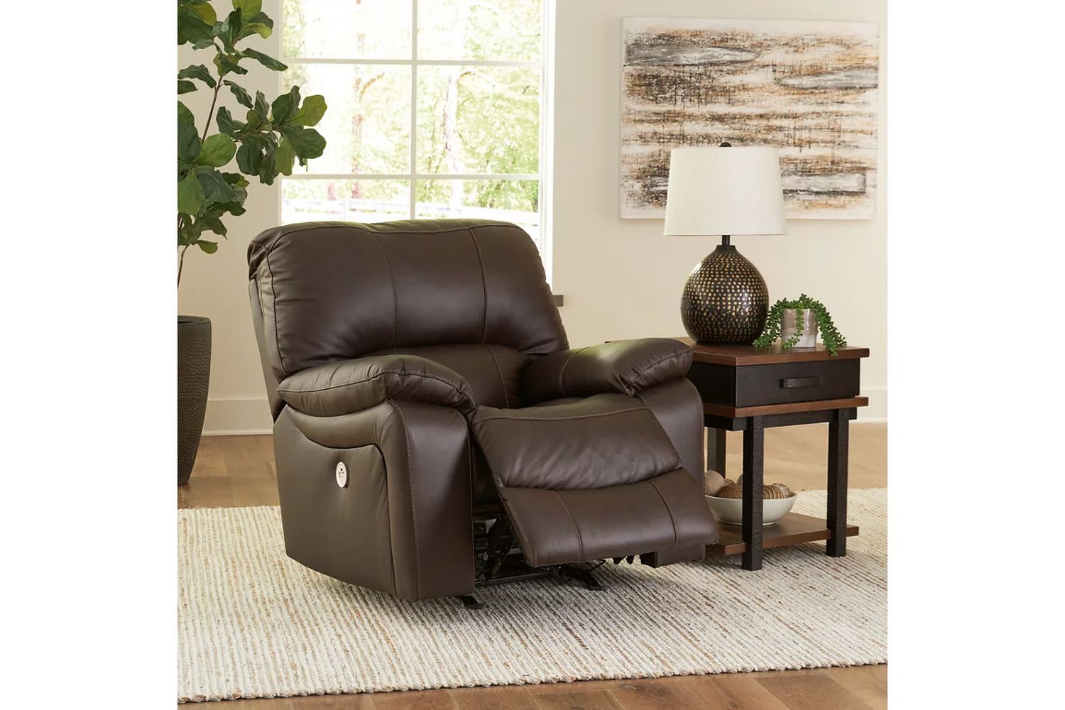 Leesworth Power Rocker Recliner In Dark Brown U4380898
