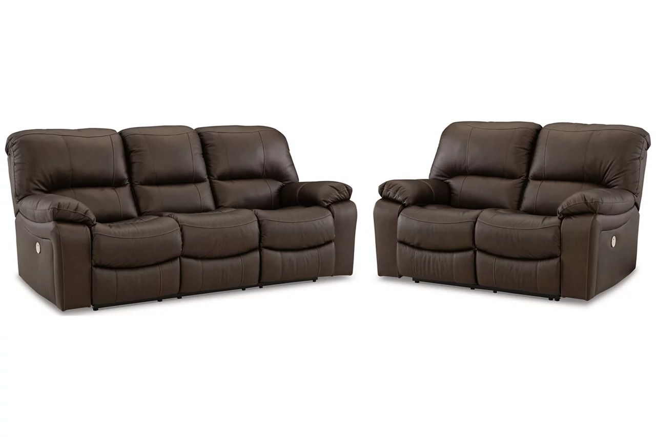 Leesworth Reclining Power Living Room Set In Dark Brown U43808U1