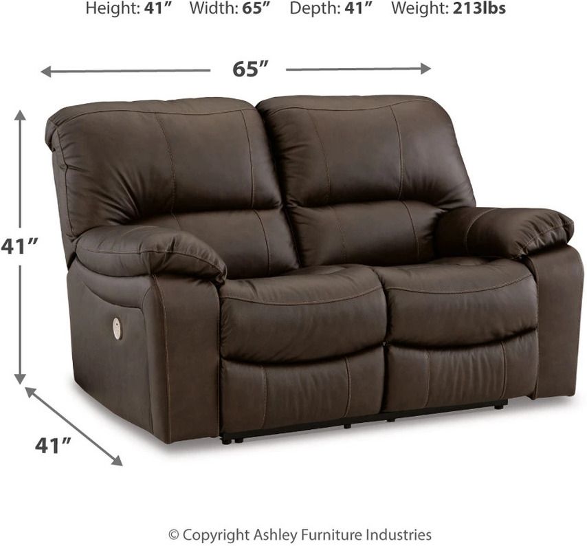 Leesworth Reclining Power Living Room Set In Dark Brown U43808U1