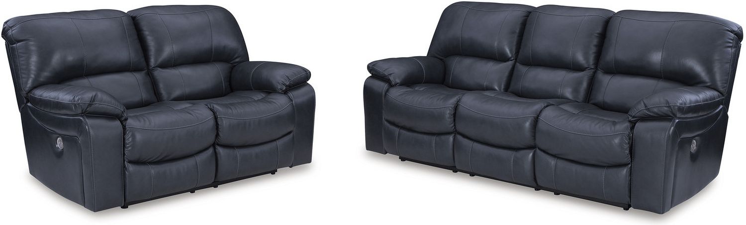 Leesworth Power Reclining Living Room Set In Ocean U43809U1