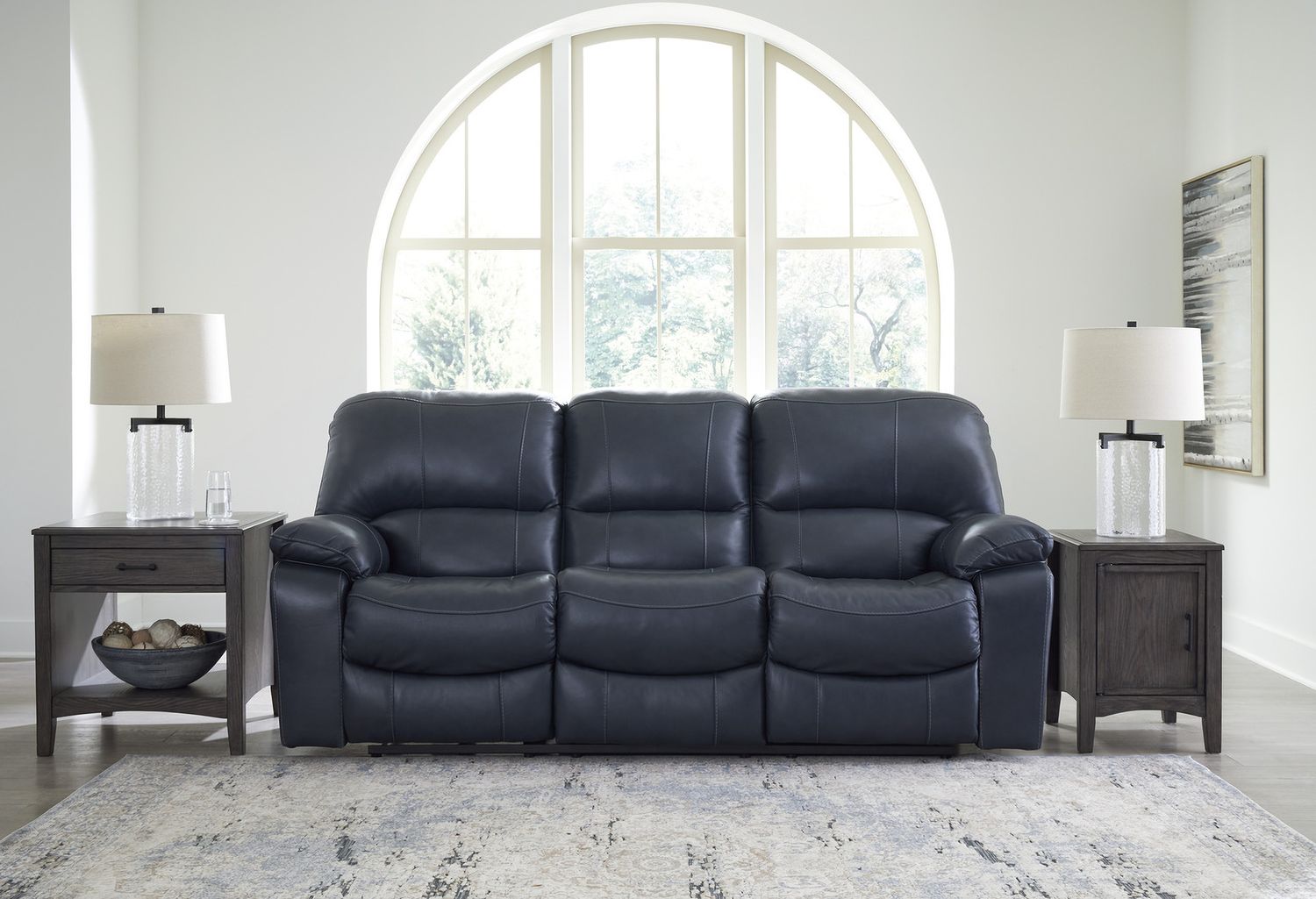 Leesworth Power Reclining Living Room Set In Ocean U43809U1