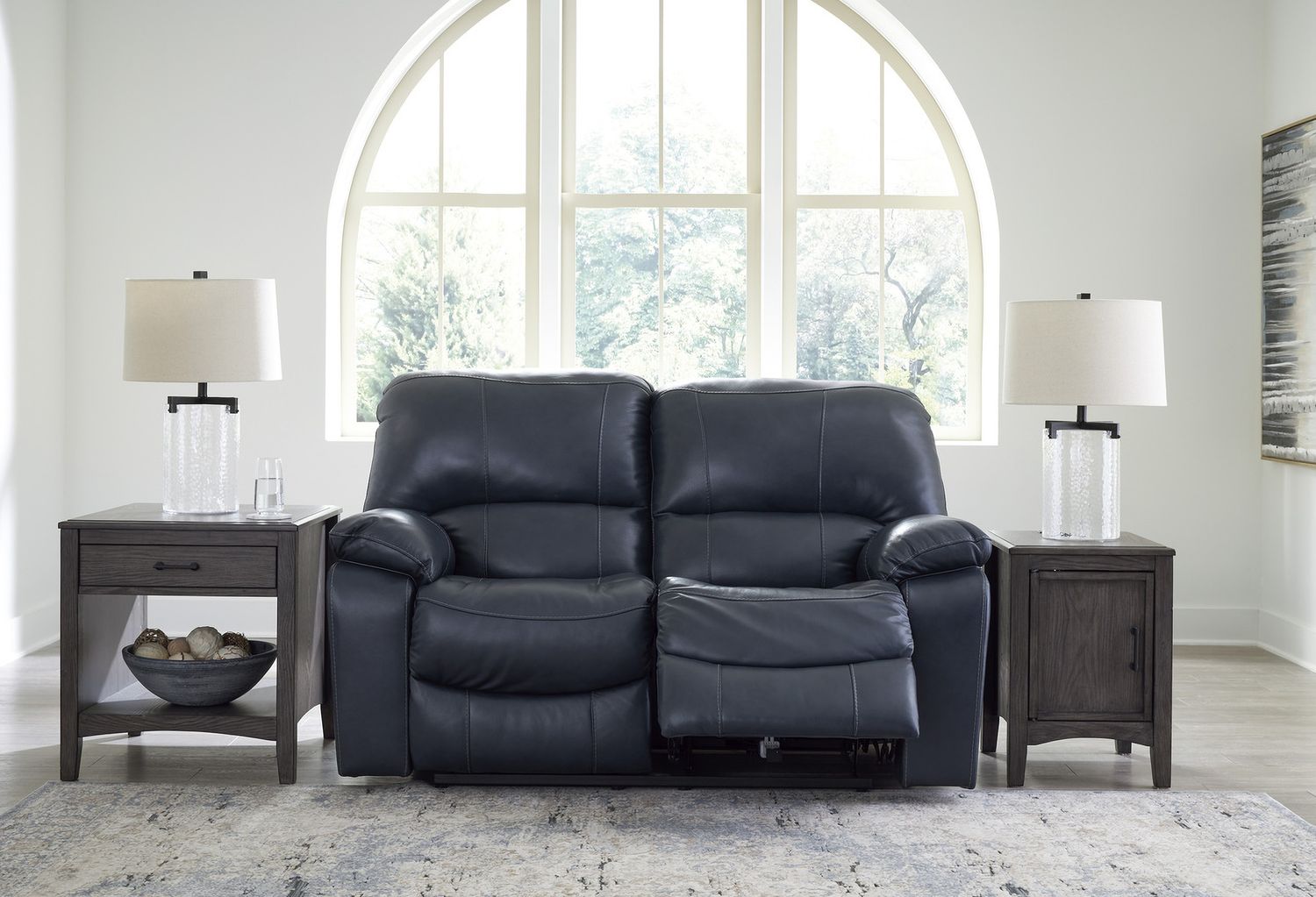 Leesworth Power Reclining Living Room Set In Ocean U43809U1