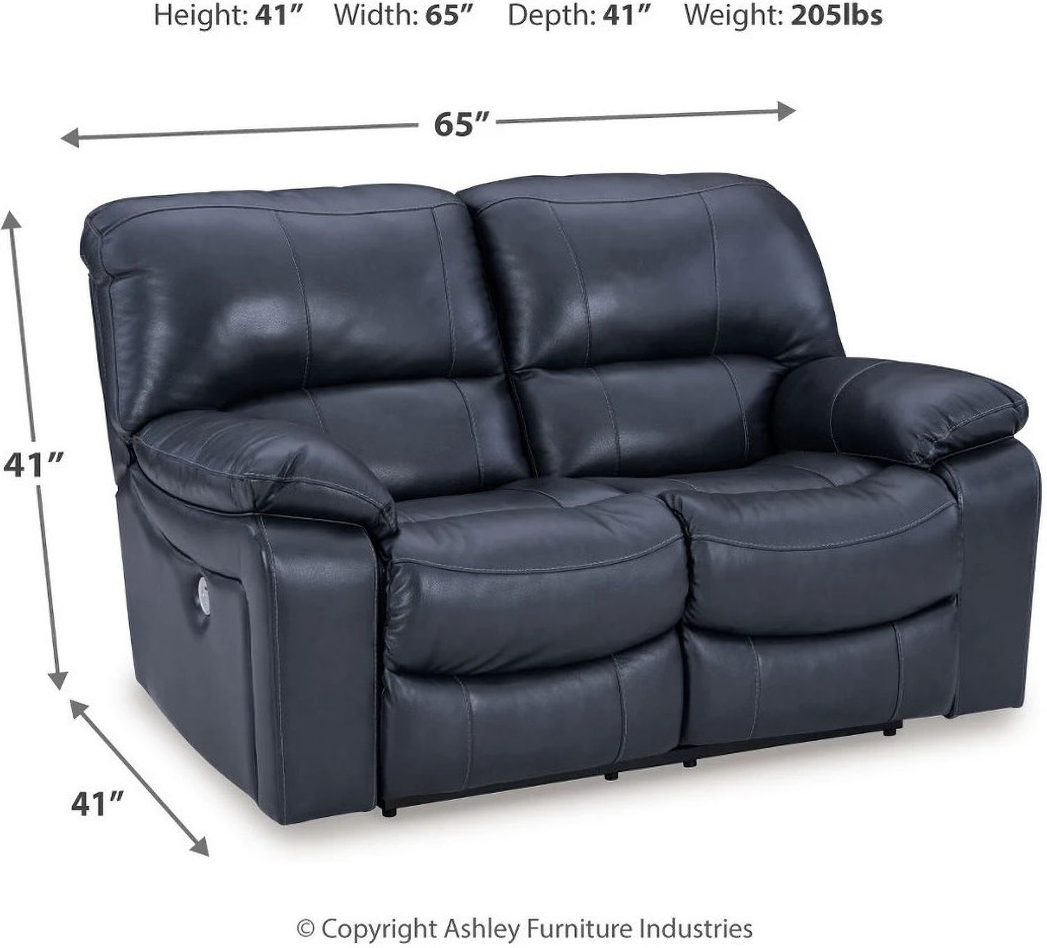 Leesworth Power Reclining Living Room Set In Ocean U43809U1