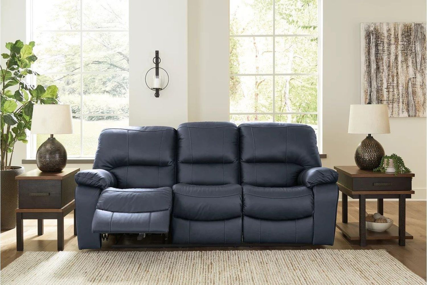 Leesworth Power Reclining Living Room Set In Ocean U43809U1