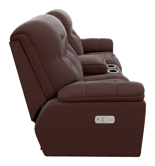 Morrison Power Reclining Loveseat w/ Headrest & Console - U49766 U49766