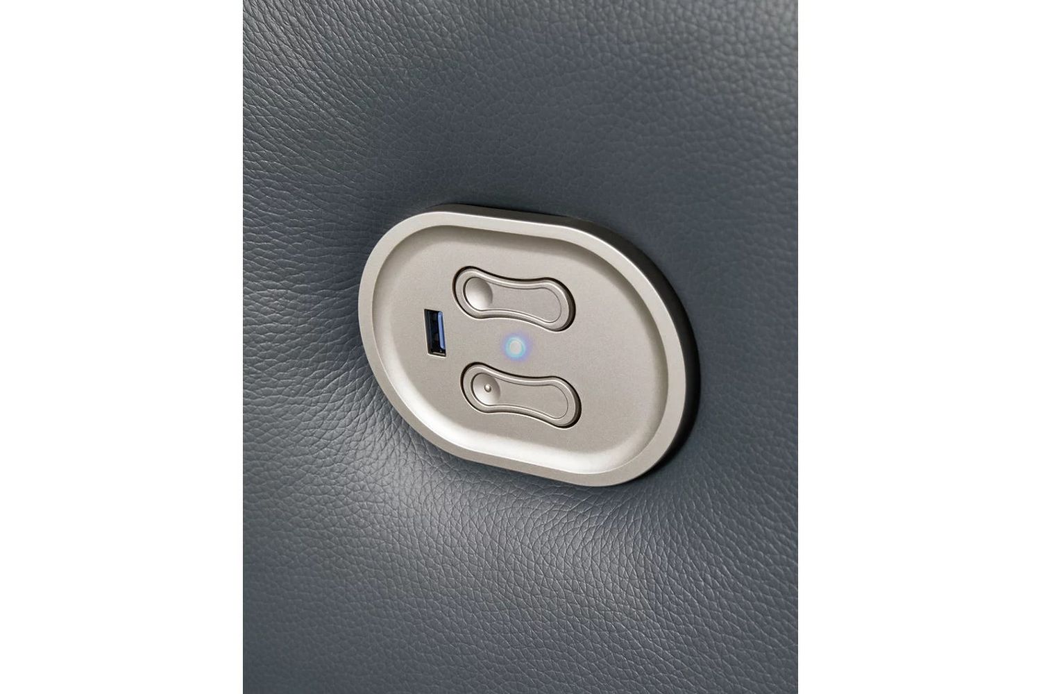 Mindanao Power Recliner With Adjustable Headrest In Steel U5950413