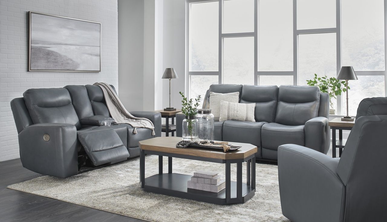 Mindanao Power Recliner With Adjustable Headrest In Steel U5950413