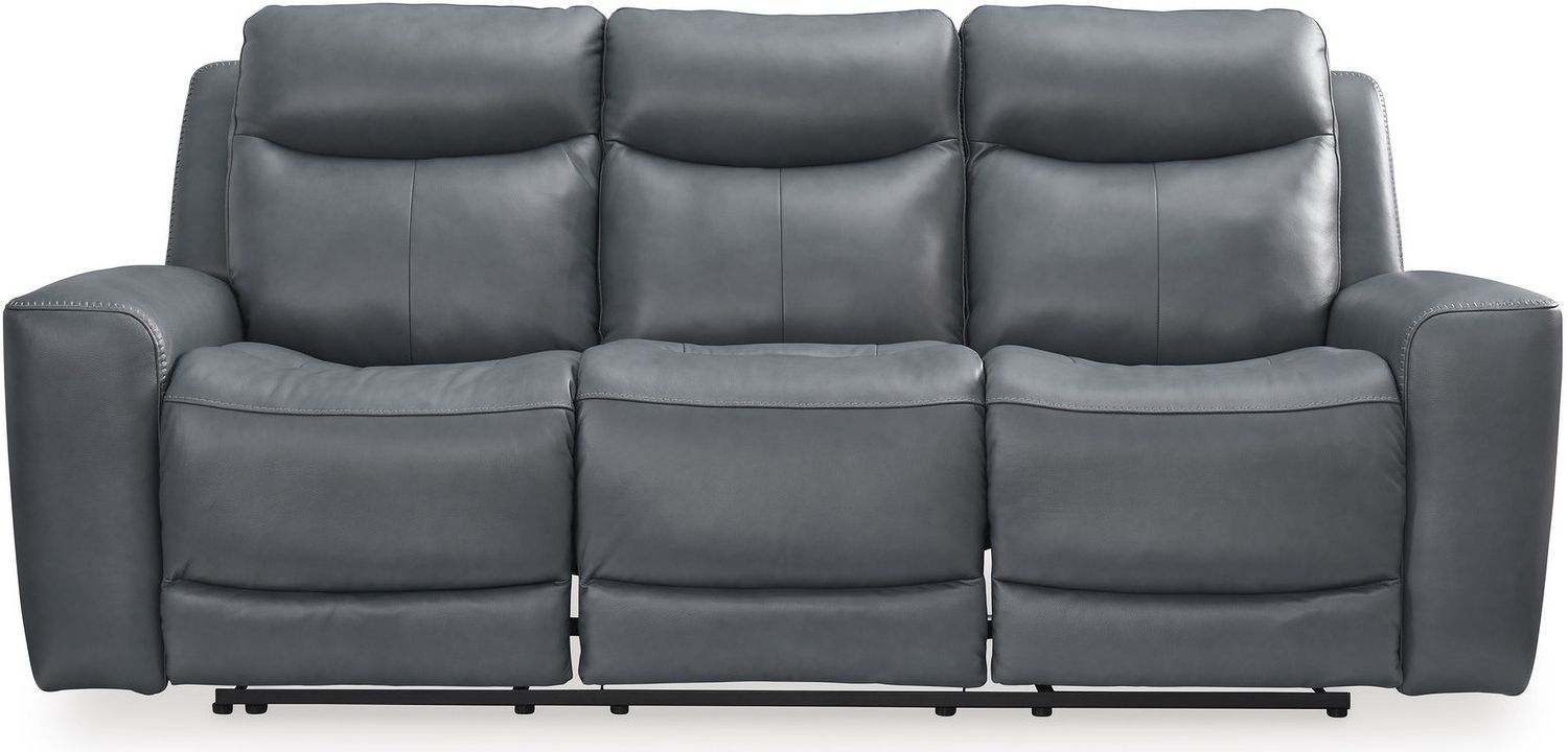 Mindanao Power Recliner Sofa with Adjustable Headrest In Steel U5950415