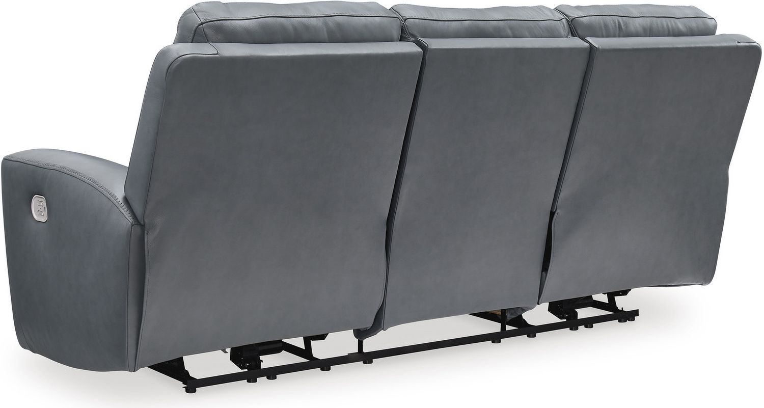 Mindanao Power Recliner Sofa with Adjustable Headrest In Steel U5950415