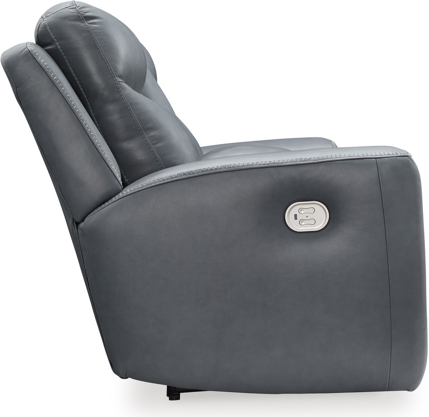 Mindanao Power Recliner Loveseat With Adjustable Headrest In Steel U5950418