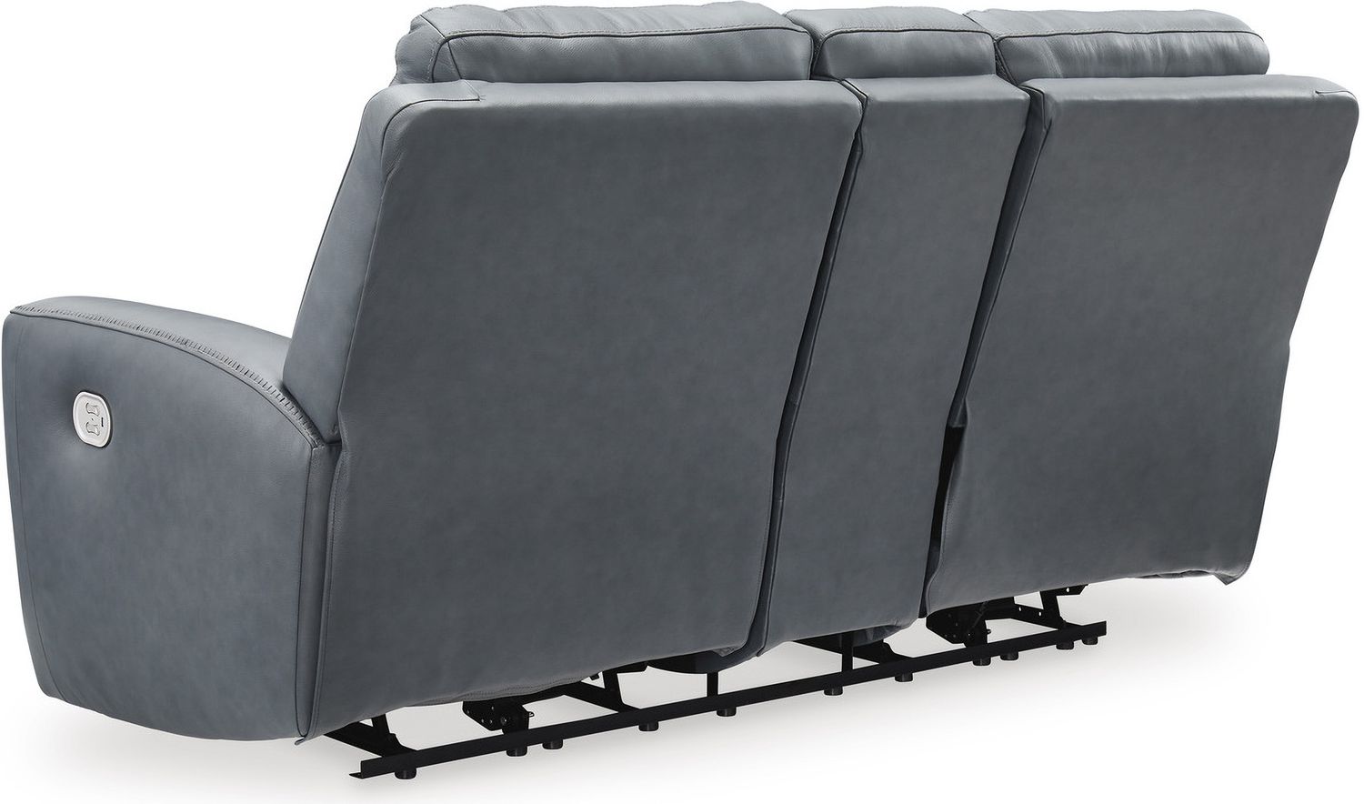 Mindanao Power Recliner Loveseat With Adjustable Headrest In Steel U5950418