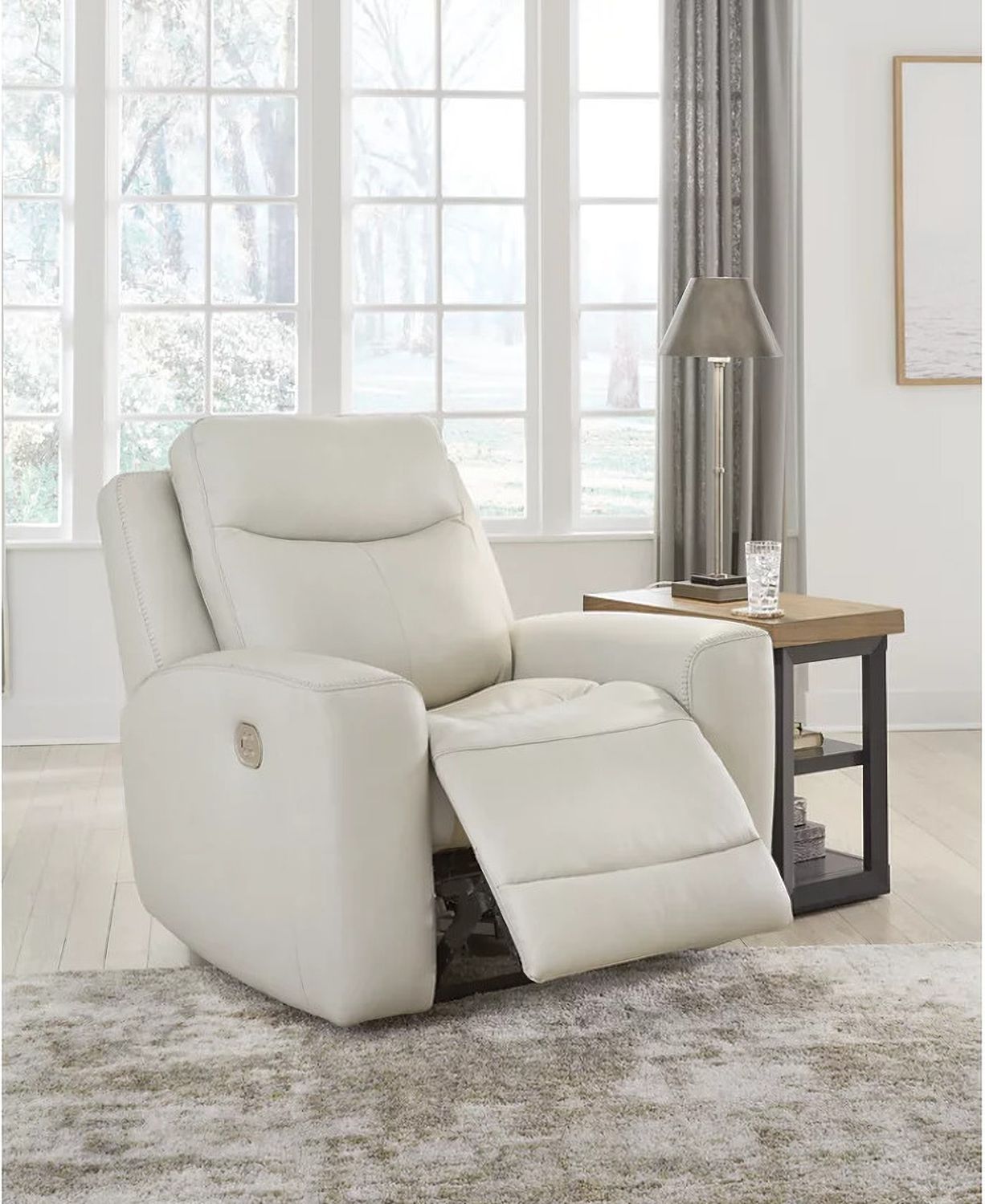 Mindanao Power Recliner With Adjustable Headrest In Coconut U5950513
