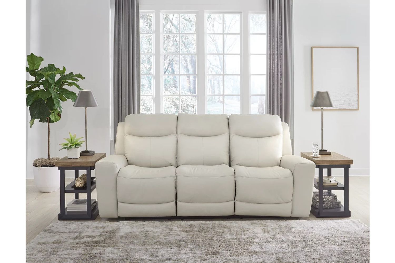 Mindanao Power Recliner Sofa With Adjustable Headrest In Coconut U5950515