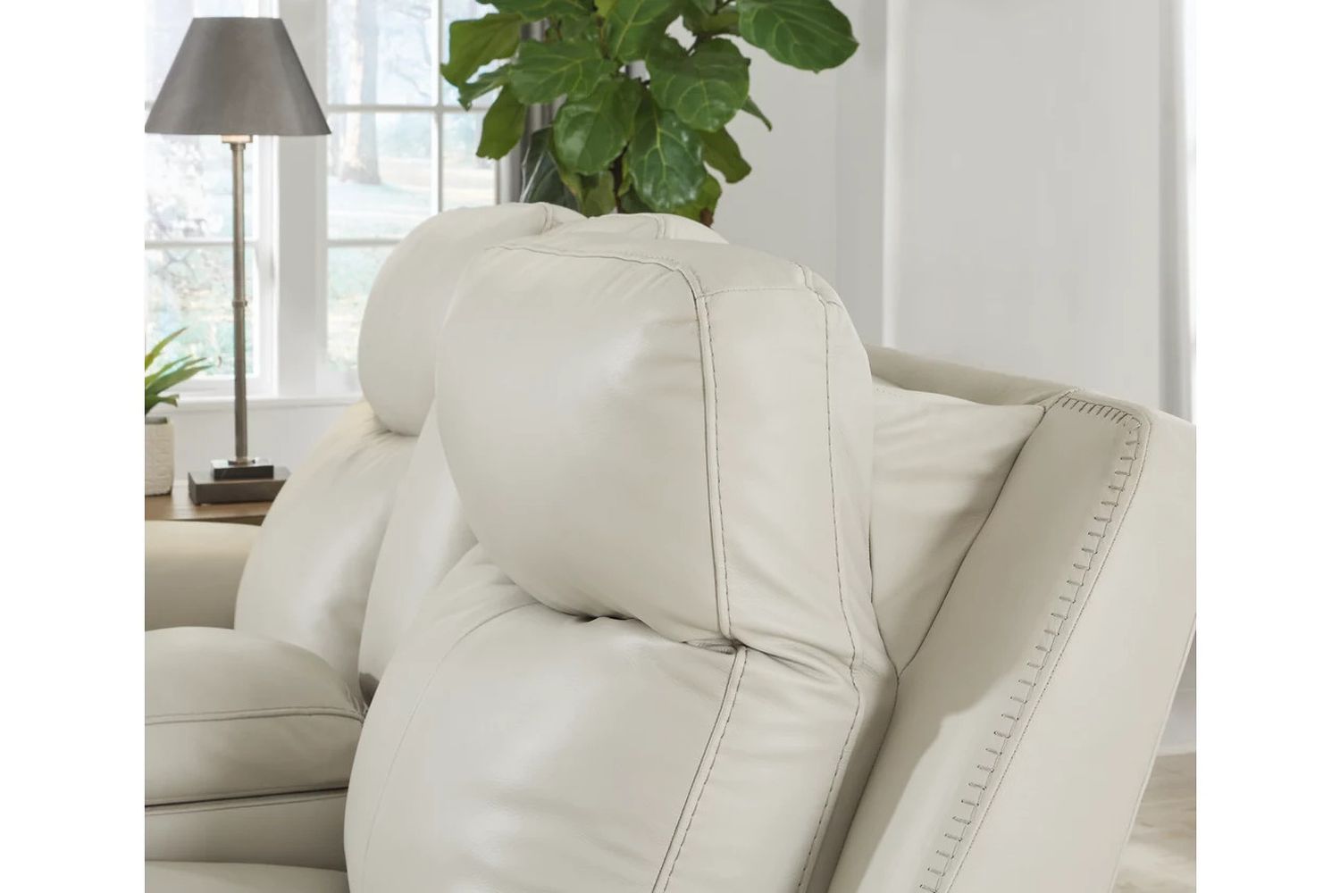 Mindanao Power Recliner Loveseat With Adjustable Headrest In Coconut U5950518