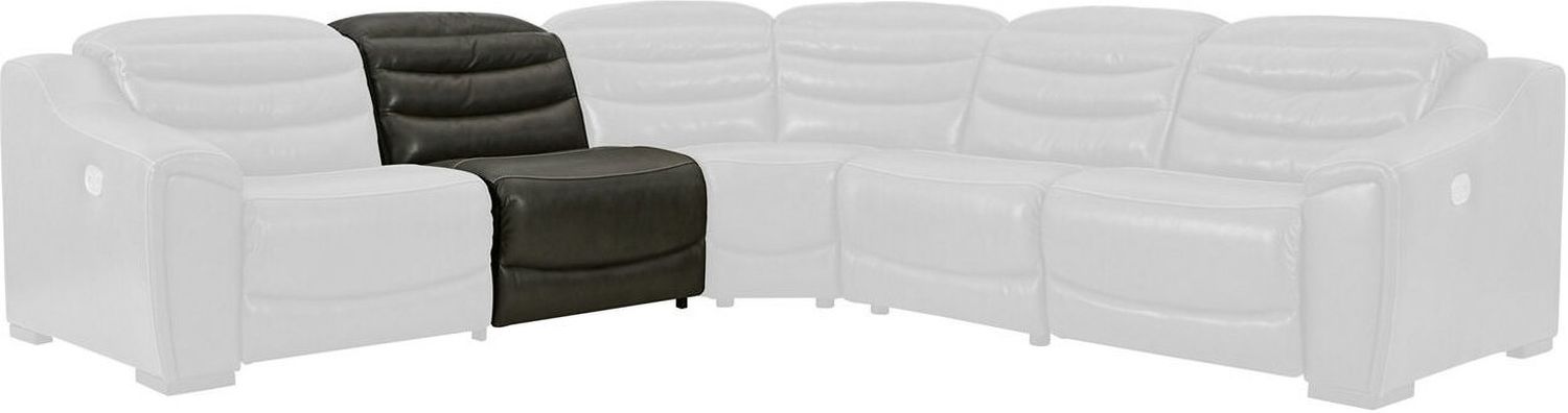 Center Line Power Armless Recliner with Adjustable Headrest In Dark Gray U6340431