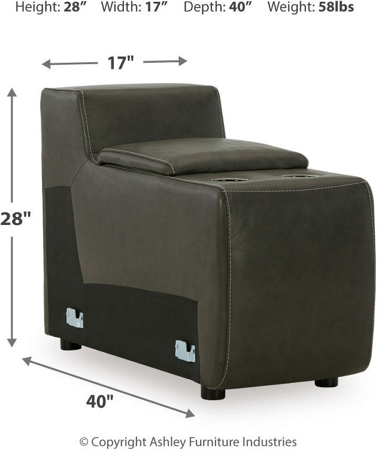 Center Line Console With Storage In Dark Gray U6340457