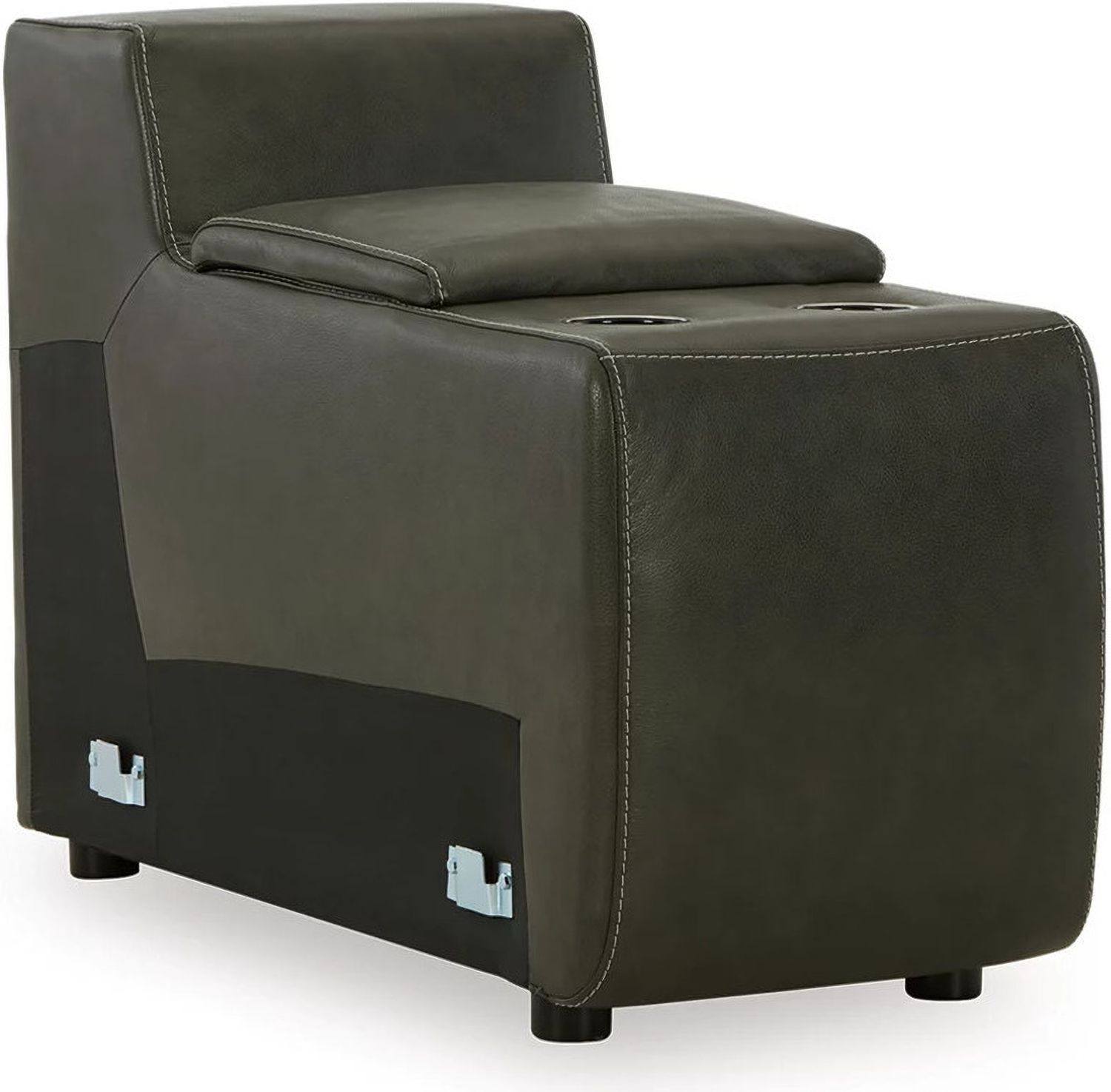 Center Line 5-Piece Power Reclining Sectional with Adjustable Headrest In Dark Gray U63404S3