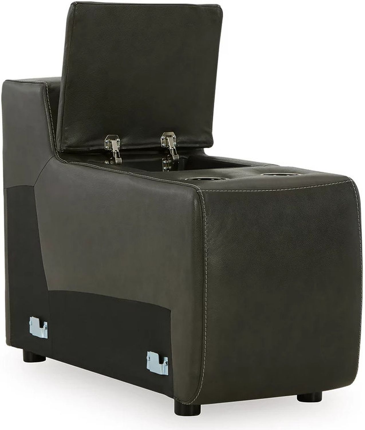 Center Line 5-Piece Power Reclining Sectional with Adjustable Headrest In Dark Gray U63404S3