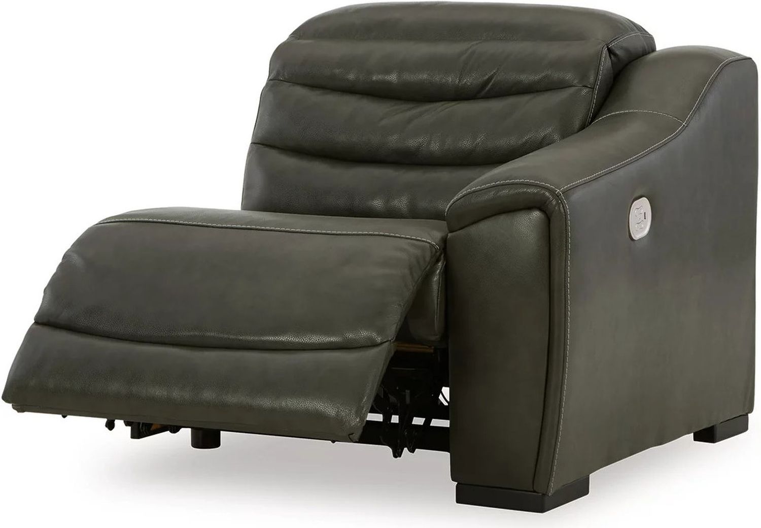 Center Line 5-Piece Power Reclining Sectional with Adjustable Headrest In Dark Gray U63404S3