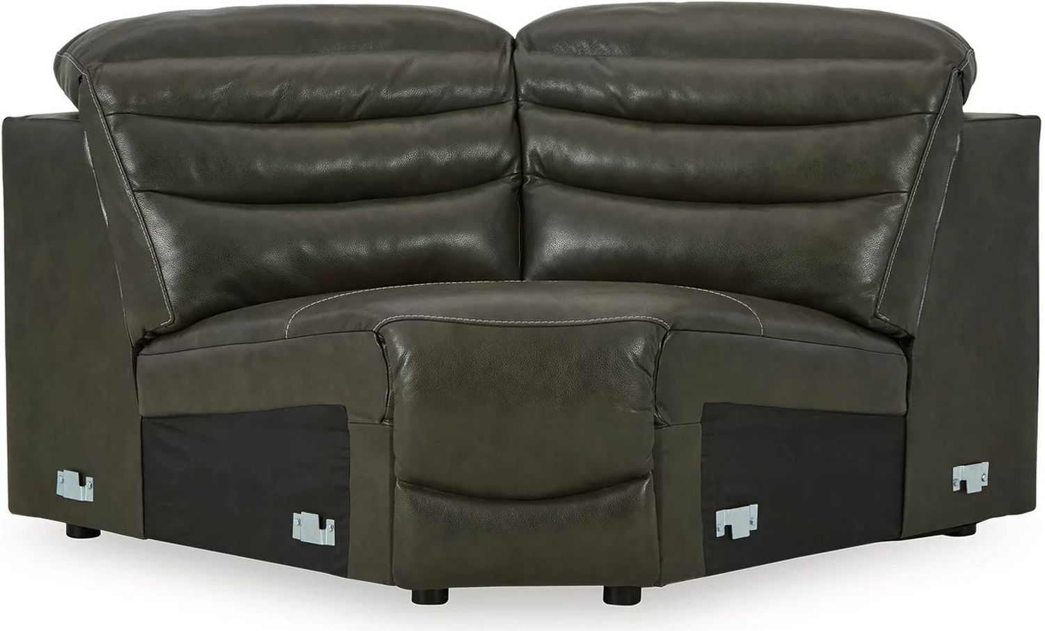 Center Line 5-Piece Power Reclining Sectional with Adjustable Headrest In Dark Gray U63404S3