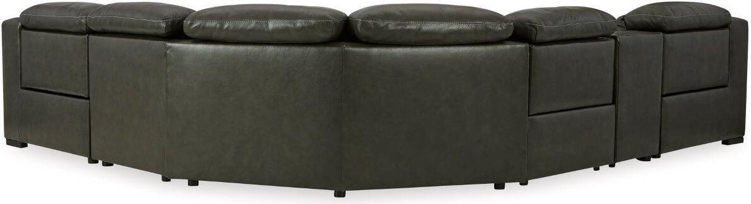 Center Line 6-Piece Power Reclining Sectional In Dark Gray U63404S4