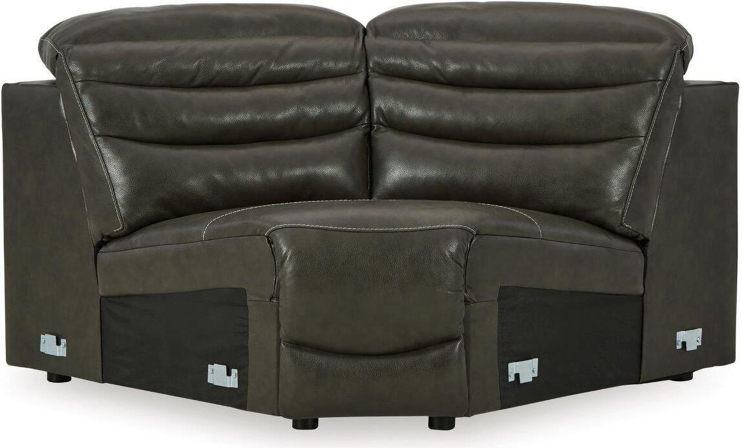 Center Line 4-Piece Power Reclining Sectional In Dark Gray U63404S6