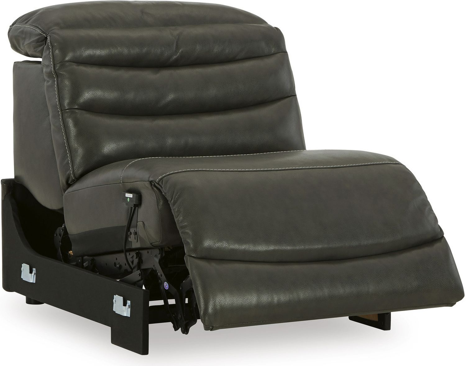 Center Line 7-Piece Power Reclining Sectional with Adjustable Headrest In Dark Gray U63404S7